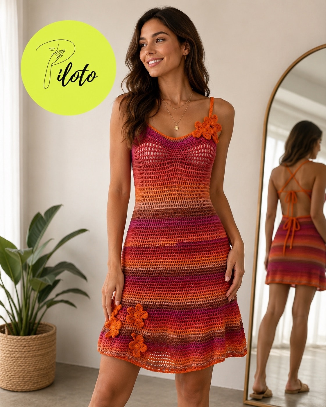Crochet Wrap Dress