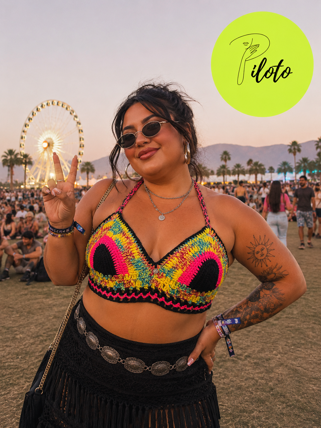 Multicolor Festival Crochet Bralette